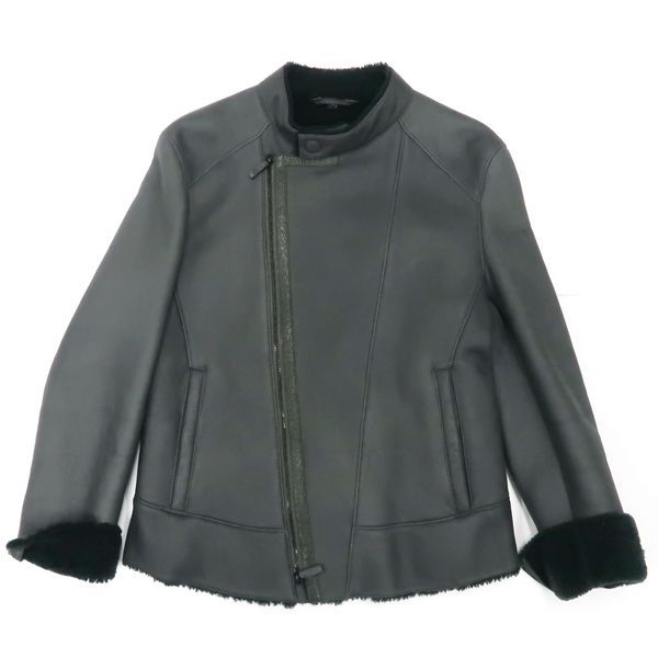 美品　ジョルジオアルマーニ　GIORGIOARMANI ジャケット　48 GIORGIO ARMANI ムートン ライダースジャケット 2011/09388