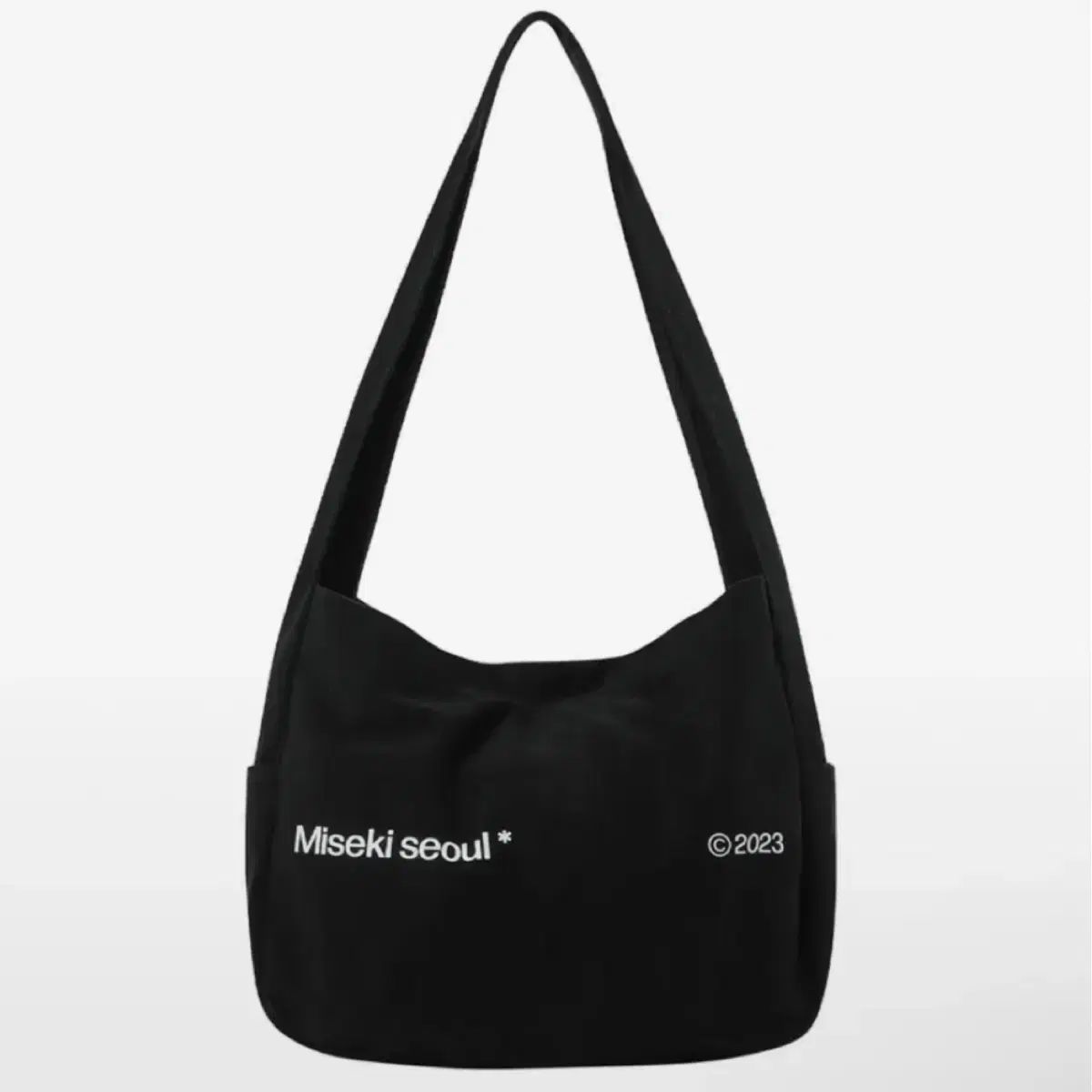 ミセキソウル クロスバッグ ブラック Cotton big crossbag