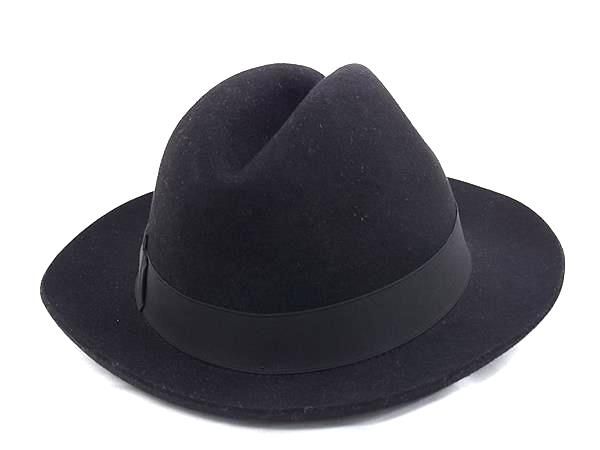 ボルサリーノ フェルト ハット 帽子 メンズ レディース ブラック系 FS 4723