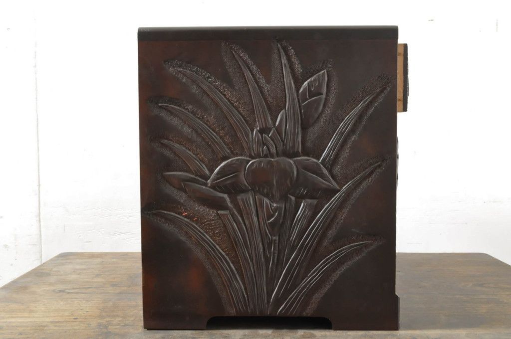 日光彫 or 軽井沢彫 コーナーラック 三段棚 伝統工芸品 飾り台 花台 日光彫 3段棚