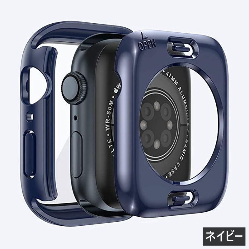 143 Apple Watch 両面カバー 超防水 一体型 41mm 45mm 44mm 40mm ケース 保護 シリーズ SE Series8 Series7 フィルム フレーム ガラス フィルム 保護 防水 一体型 超防水 Apple Watch