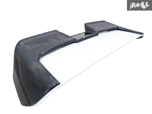 【 社外 カーボン調 ルーフエンド 付 】 トヨタ 純正 MXAA52 RAV4 リア スポイラー ウィング 外装 エアロ ホワイト 76871-42050 即納 棚31