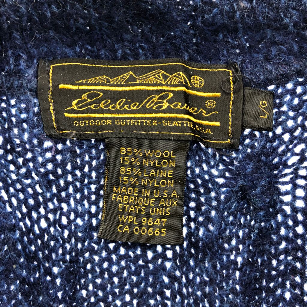 90年代 USA製 Eddie Bauer エディーバウアー ショールカラー