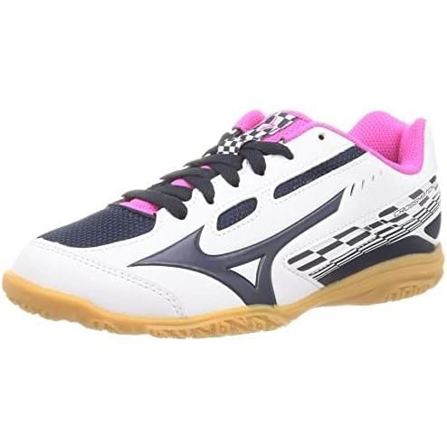 ミズノ(MIZUNO) 卓球シューズ クロスマッチソード 81GA213014 ホワイト/ネイビー/ピンク 28.0cm 2E