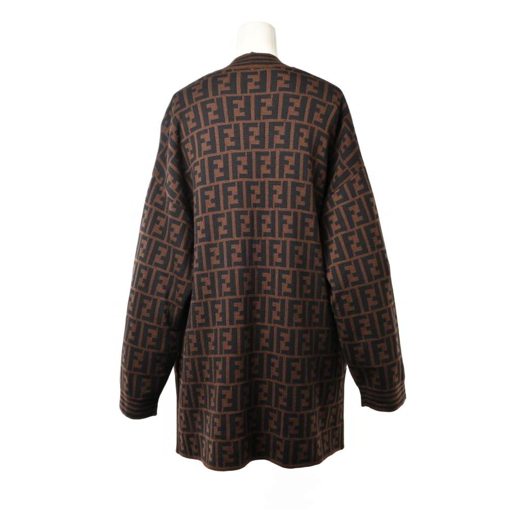 FENDI ヴィンテージ ズッカ柄 ウール ニット カーディガン