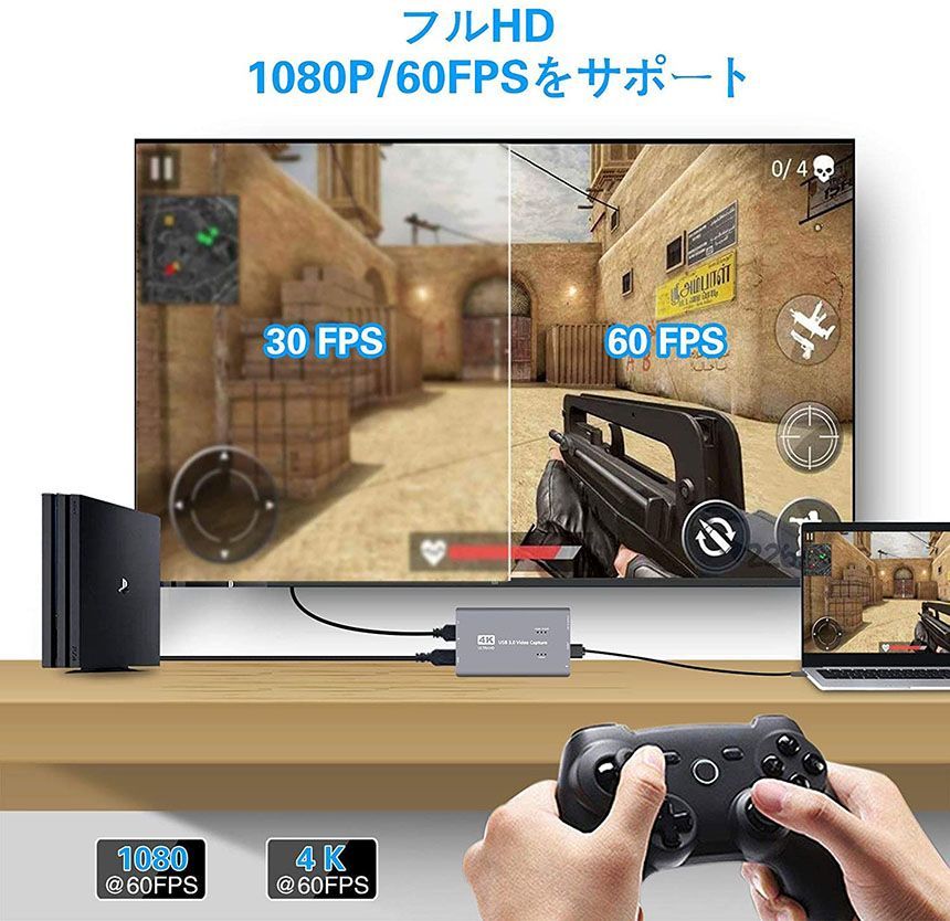 最先端 ShuOneキャプチャボード USB 3.0 HDMIゲームキャプチャデバイス サポートHDビデオ 1080P HDMIループ出力 マイク オーディオミキシ