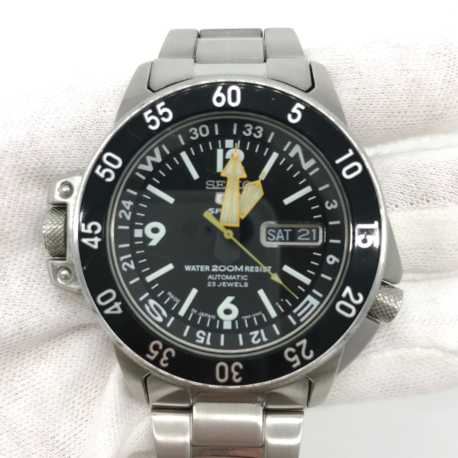 ▽【稼働品】セイコー/SEIKO 5スポーツ ブラックアトラス SKZ211J1