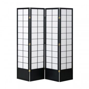 弘益 KOEKI UTILITY 和風衝立4連 ブラック 高さ1800mm JPS1804BK