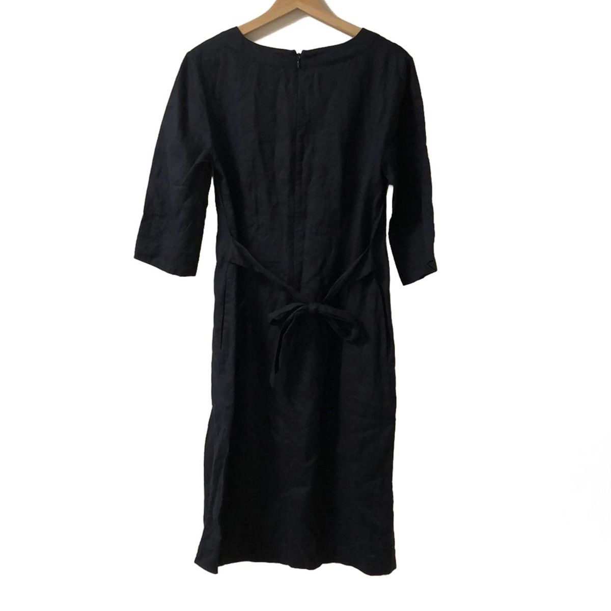 MargaretHowell マーガレットハウエル ワンピース サイズ2 M レディース - ダークネイビー クルーネック 七分袖 ロング リボン