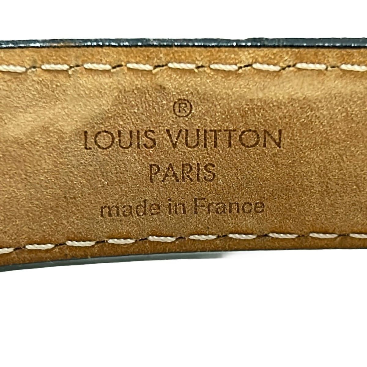 ルイ・ヴィトン ブラック ベルト 85/34 LOUIS VUITTON(ルイヴィトン) ベルト 85/34 - 黒 レザー LOUIS VUITTON