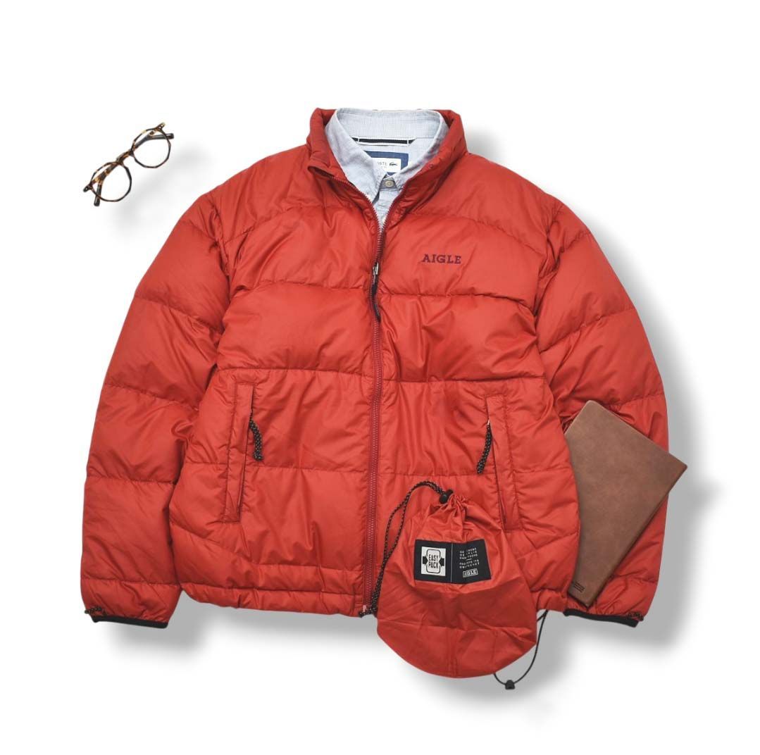 収納袋付き】 エーグル AIGLE ダウン ジャケット サーモキット タイプ