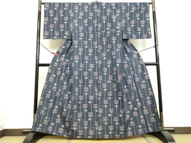 平和屋着物○上質な紬 琉球絣文様 正絹 逸品 DAAU0745tw - メルカリ