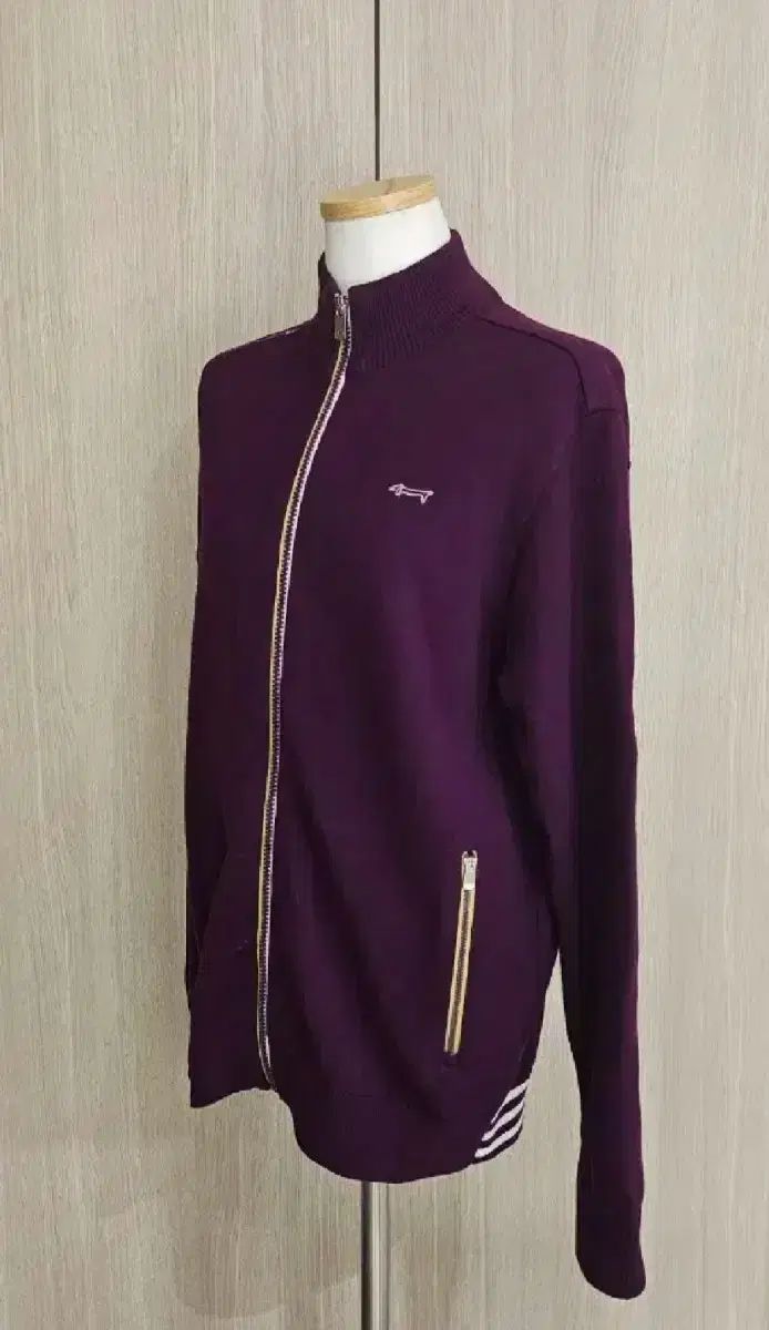 Louis Castel バイオレット ジップアップ カーディガン メンズ 95