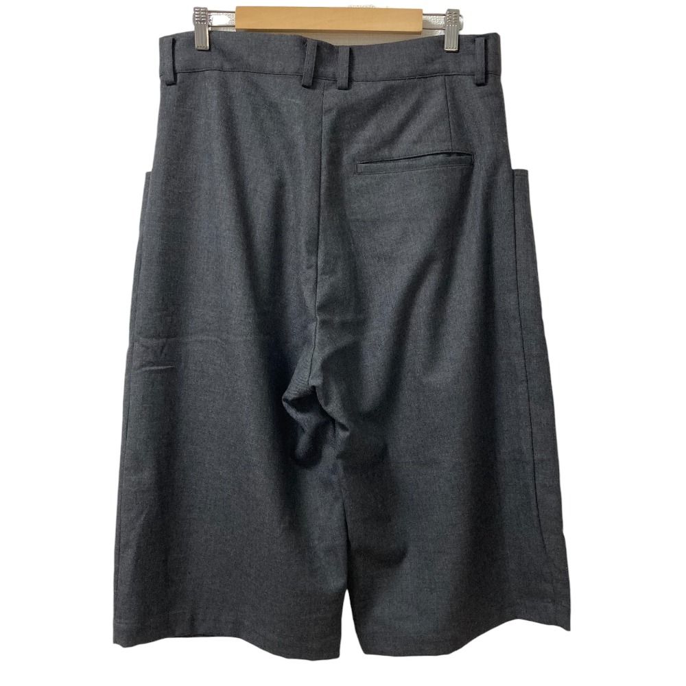 LIMI feu リミフゥ ウール ポケットデザイン ワイド ハーフパンツ サイズS グレー メンズ レディース 古着