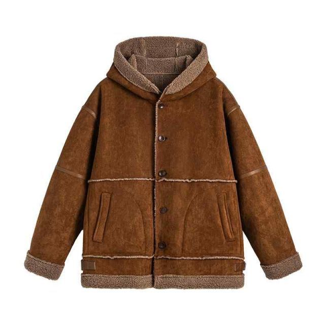 秋冬 コーデ メンズ 服 シンプル ファッション オシャレ 大人 かっこいい 大きいサイズ ストリート 紳士服 レトロ ファー ワンピース 綿服 レディース ユニセックス 男女共 暖かい カジュアル