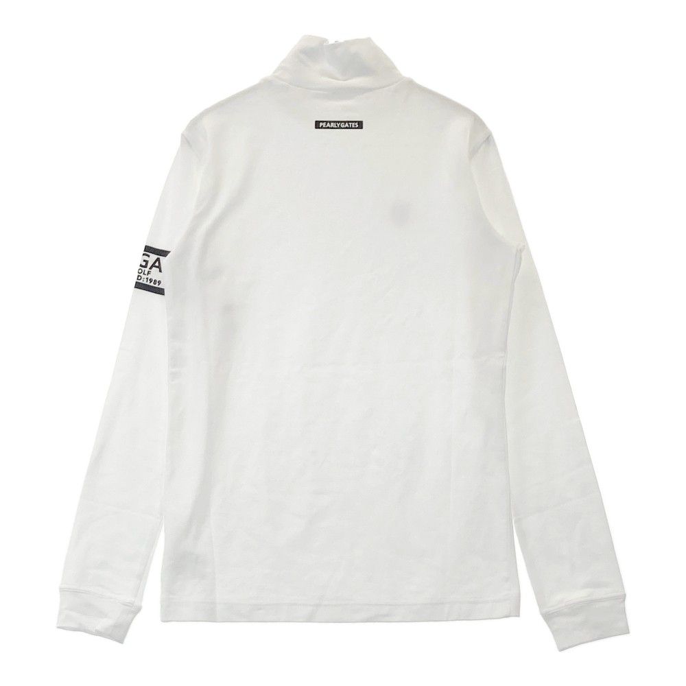サイズ：00 PEARLY GATES パーリーゲイツ  長袖ハイネックTシャツ  ホワイト系 [240101433457] ゴルフウェア レディース ストスト サイズ：00 PEARLY GATES パーリーゲイツ 長袖ハイネックTシャツ