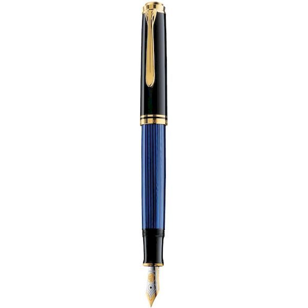 14営業日以内発送 Pelikan ペリカン 985960 万年筆 F 細字 ブルー縞 スーベレーン M400 正規輸入品 沖縄離島販売不可