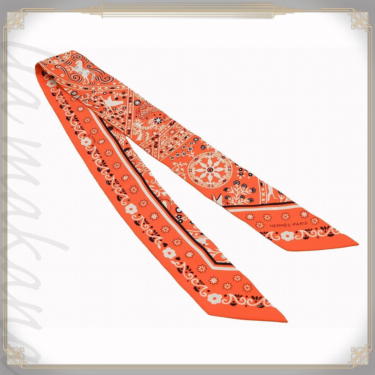 中古】HERMES エルメス ツイリー 風の民 Peuple du Vent バンダナ