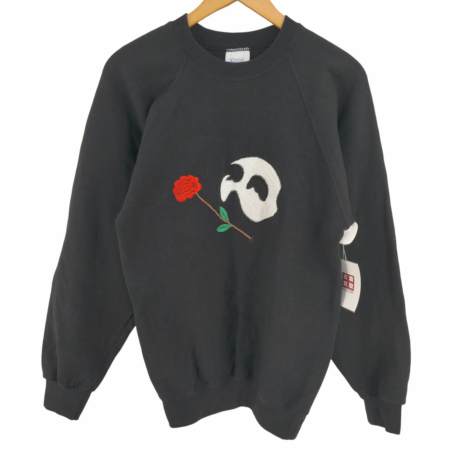 ユーズドフルギ USED古着 {{SANTEE SWWEATS}} 90s USA製 The Phantom of the Opera両面刺繍 ラグランスウェット メンズ import：M 