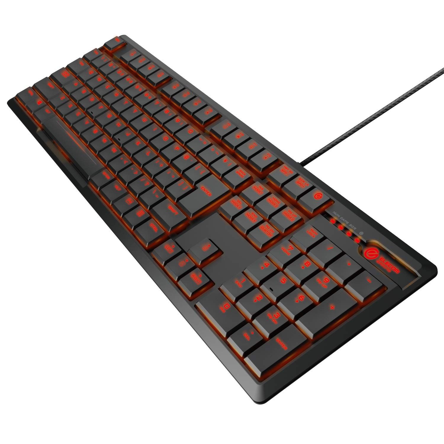 エレコム ゲーミングキーボード ARMA メカニカル 独自の薄型設計 フルサイズ 5000万回耐久スイッチ 日本語配列 LED搭載 ブラック TK-ARMA50BK ブラック