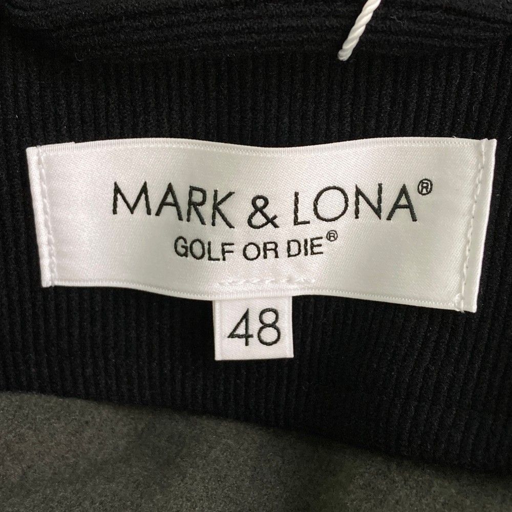サイズ：48 MARK&LONA マークアンドロナ 2024年モデル 裏起毛 ジップジャケット  ブラック系 [240101412910] ゴルフウェア メンズ ストスト サイズ：48 MARK&LONA マークアンドロナ 2024年モデル 裏起毛