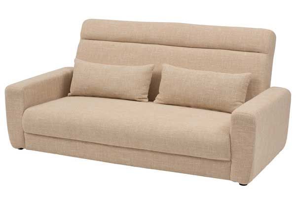 ノルム ロータイプ可 ２人掛けソファ クッション付き W150×D78×H84×SH42cm No.100 ベージュ