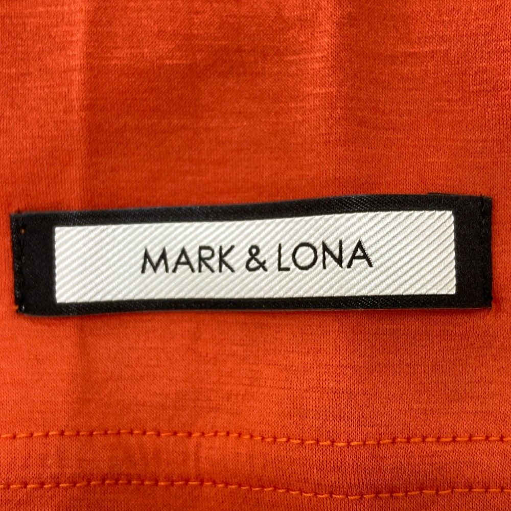 MARK & LONAハイネック長袖カットソー ホワイト×オレンジ メンズ MARK & LONAハイネック長袖カットソー ホワイト×オレンジ メンズ MARK