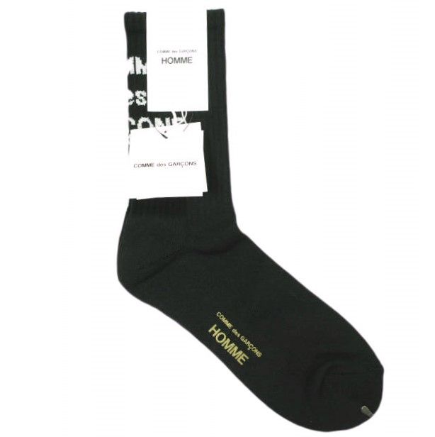 【希少】コムデギャルソン　靴下　ソックス　ロング　ブラック　メンズ　レディース 希少】コムデギャルソン 靴下 ソックス ロング ブラック メンズ