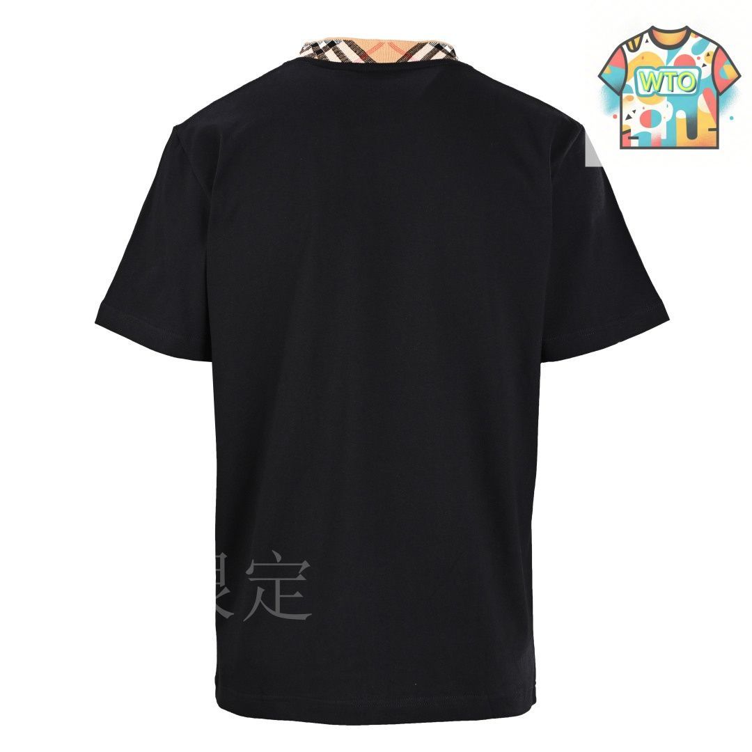 【関税込み】 ☆Burberry☆ CARRICK LOVE プリント 半袖Tシャツ 今日特価】BURBERRY BBR Check Collar Short-Sleeve T シャツ-2