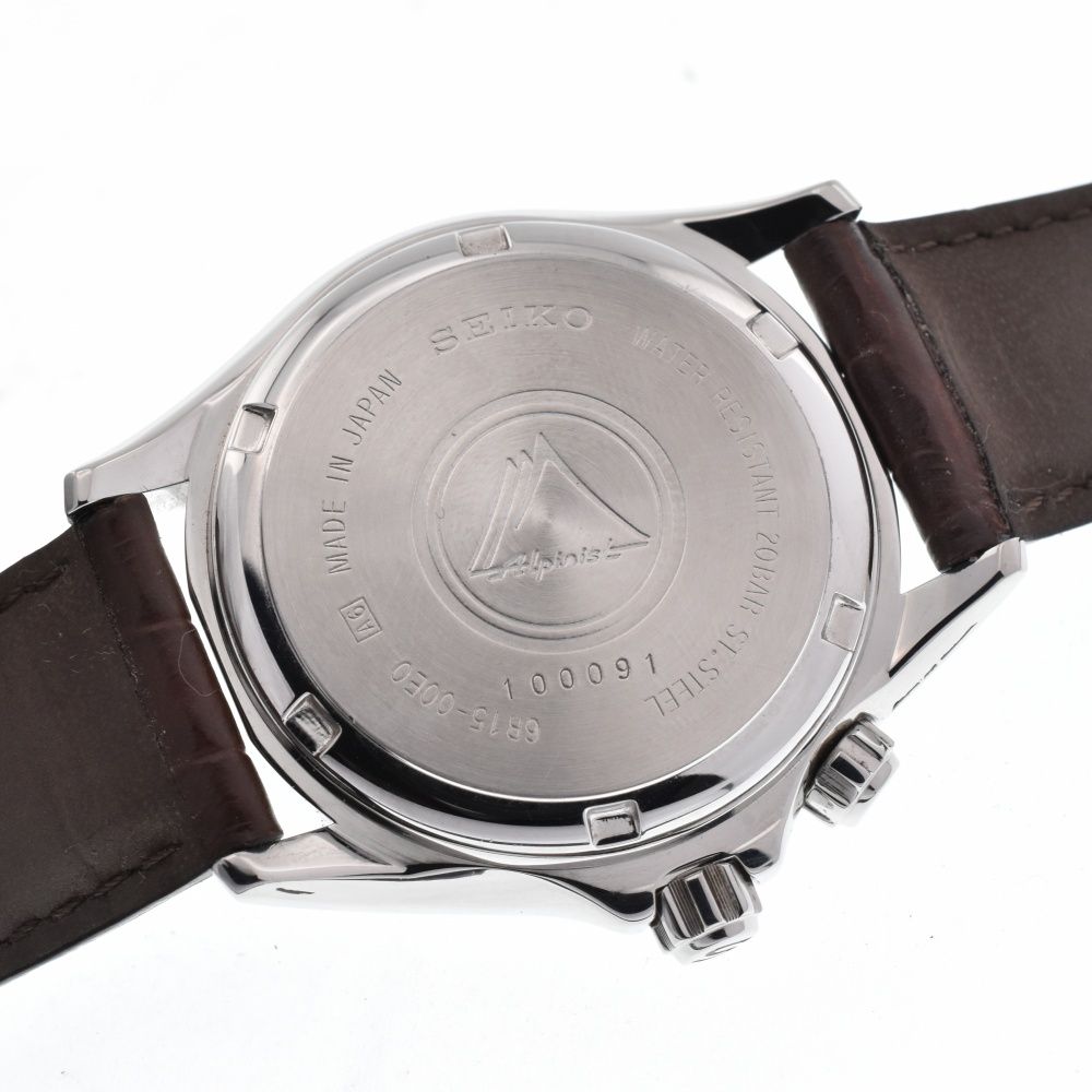 【稼働品】セイコー アルピニスト6R15-00E0 メカニカル デイト 自動巻き セイコー SEIKO 6R15-00E0 アルピニスト デイト 自動巻き メンズ良品 P