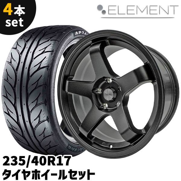 タイヤホイール 4本セット ELEMENT L437 235/40R17 17インチ 9J