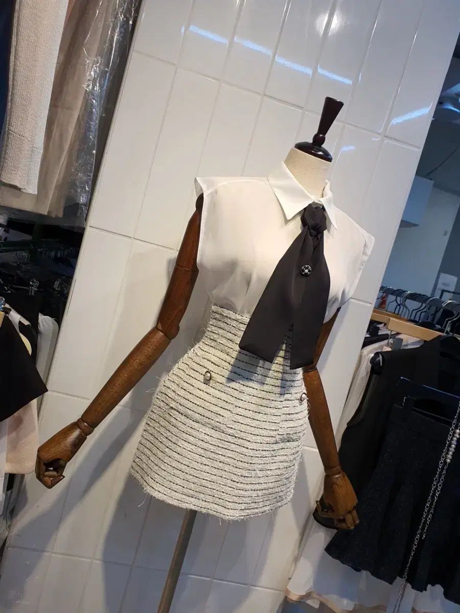 ジークスカートsmlレディースツイードスカート華奢フィットスリムグラムL