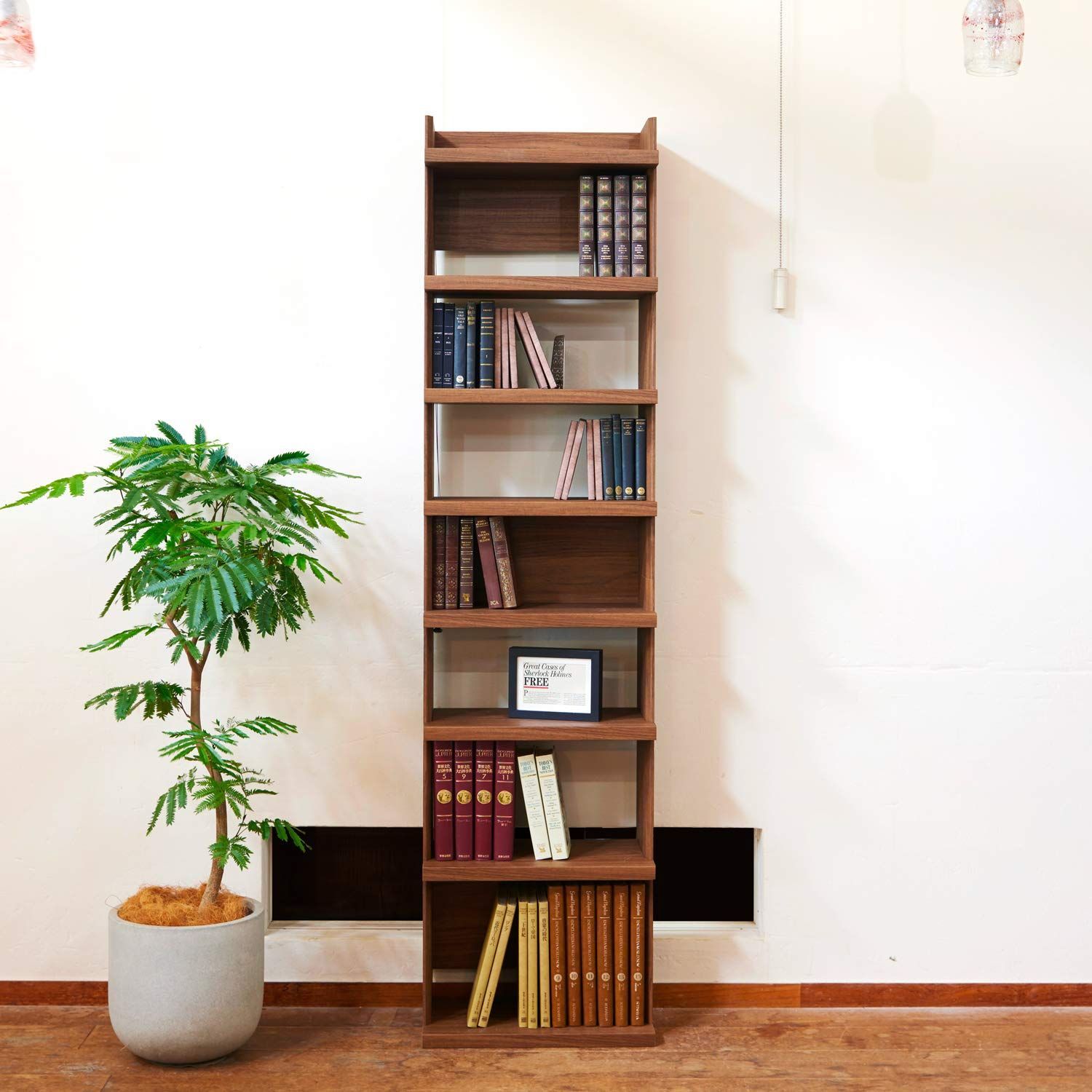 数量 幅50 高さ200 ダークブラウン 棚板耐荷重10kg 奥行29cm 本棚 TLF-2 飾り棚 シェルフ TLF-2050BR 厚い棚板が力強く存在感を放つ高さ2mの オープンラック トルフラット 白井産業