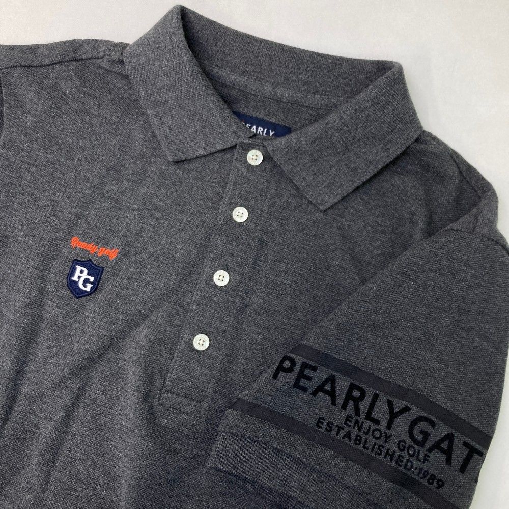 サイズ：6 PEARLY GATES パーリーゲイツ  半袖ポロシャツ  グレー系 [240101422326] ゴルフウェア メンズ ストスト サイズ：6 PEARLY GATES パーリーゲイツ 半袖ポロシャツ グレー