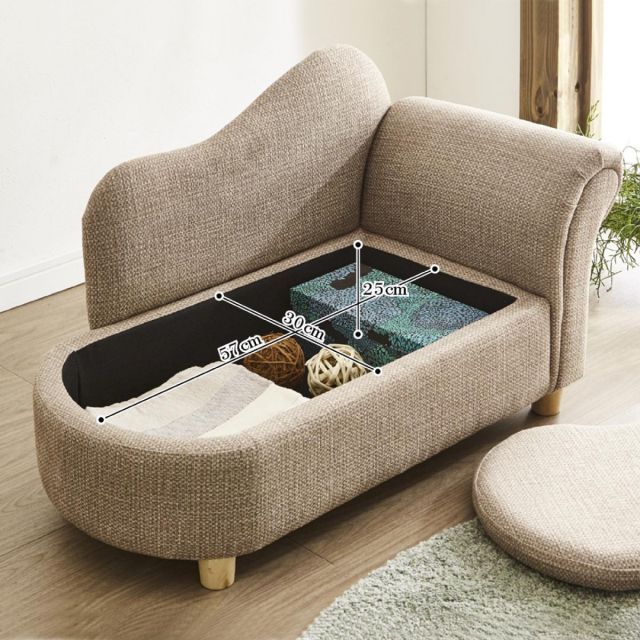 座面収納庫付きペット用ソファー PSO-KRS-NV