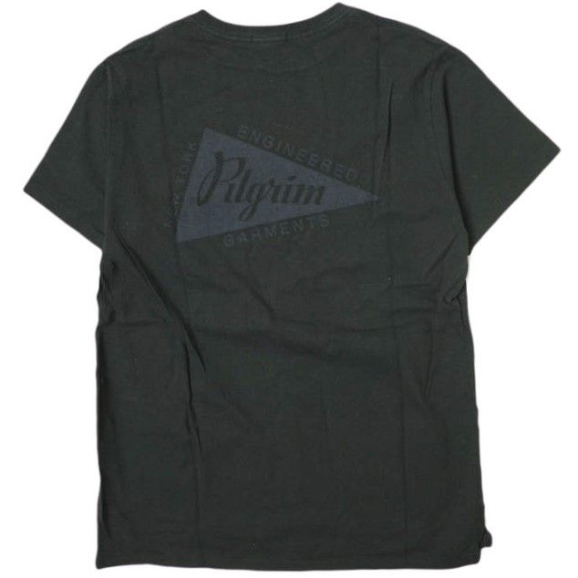 Engineered Garments x Pilgrim Surf+Supply エンジニアードガーメンツ ピルグリム サーフ+サプライ 別注 カナダ製 TEAM TEE クロスネック チームTシャツ M Black 半袖 ペナントロゴ g16234