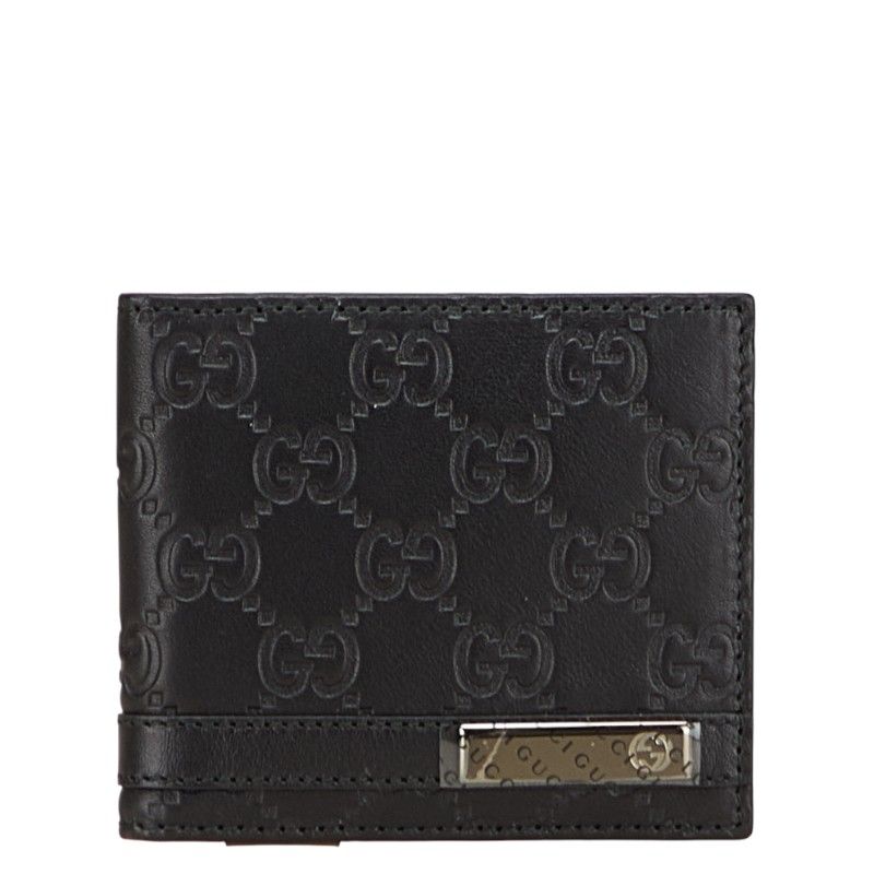 グッチ グッチシマ 札入れ 二つ折り財布 233113 ブラック レザー メンズ GUCCI 1-0230428