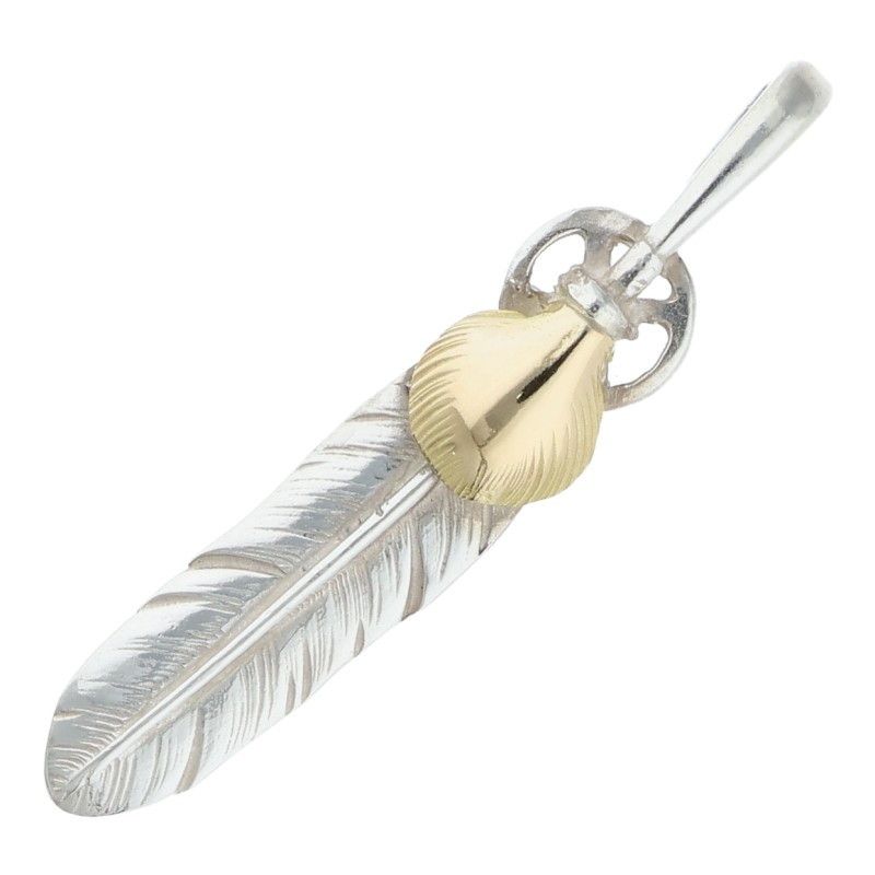 ゴローズ ハートホイールフェザー 小 ネックレストップ メンズ