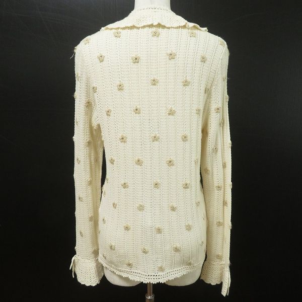 anc ピンクハウス PINKHOUSE カーディガン ニット アイボリー 花