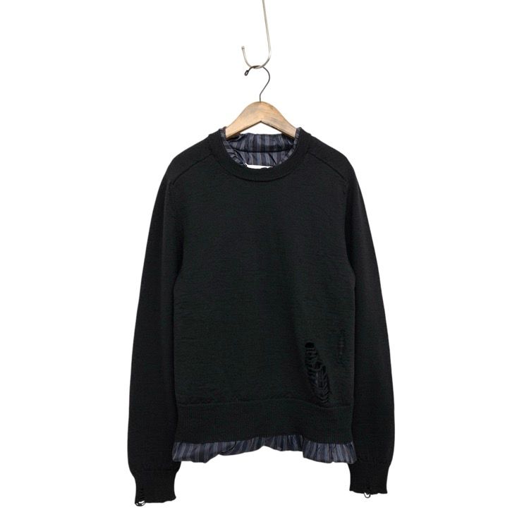 メゾンマルジェラ ダメージ加工レイヤードニット MAISON MARGIELA MAISON MARGIELA ダメージレイヤードニット マルジェラ