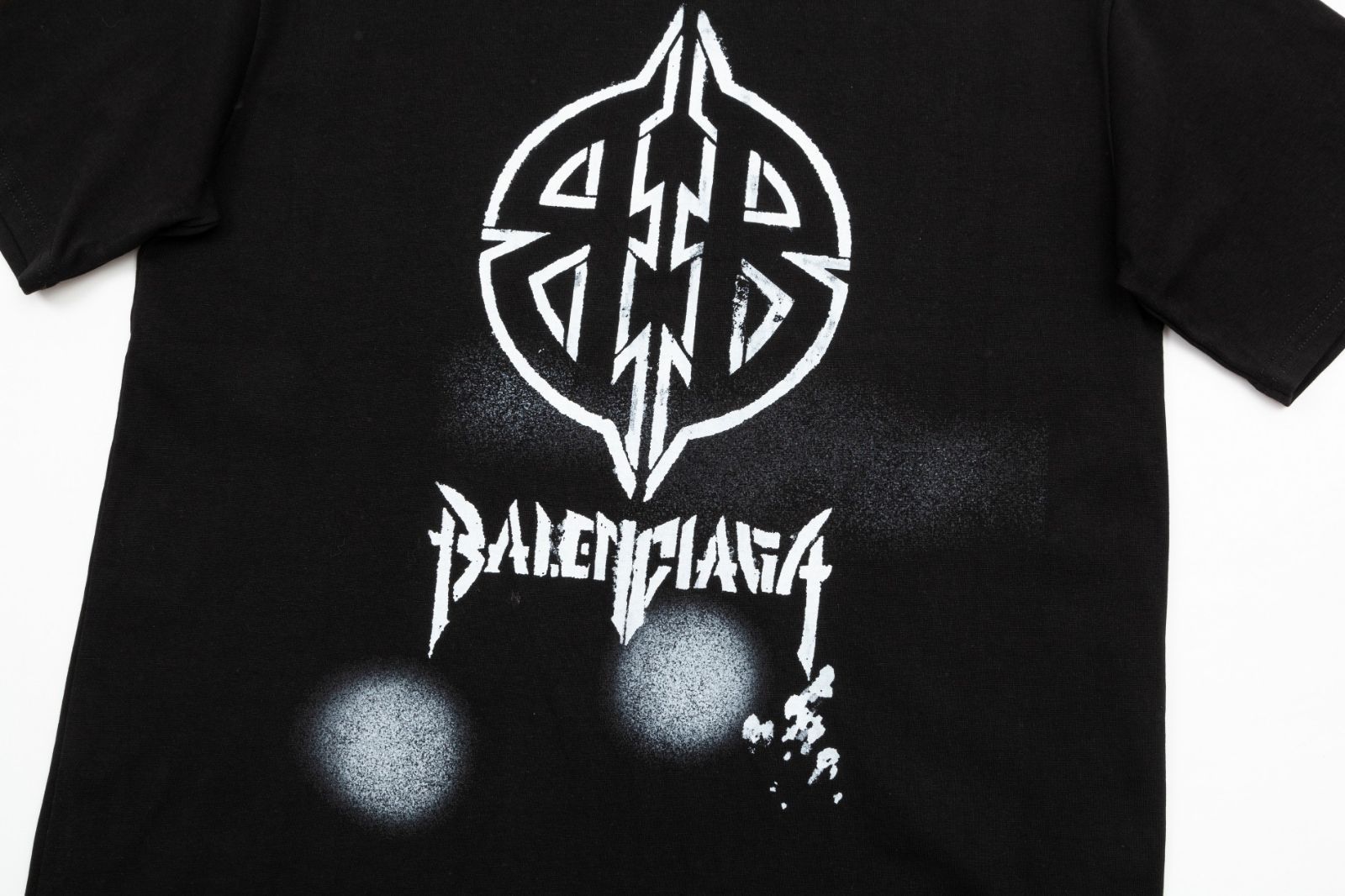 本日限定特価】BALENCIAGA ロックデザイン クルーネックTシャツ