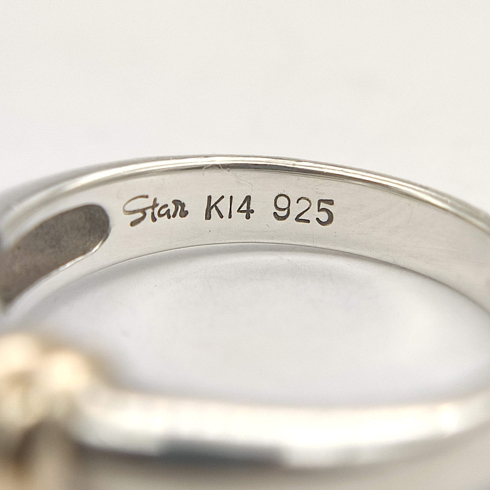 美品】STAR JEWELRY スタージュエリー コンビリング K14×シルバー925 