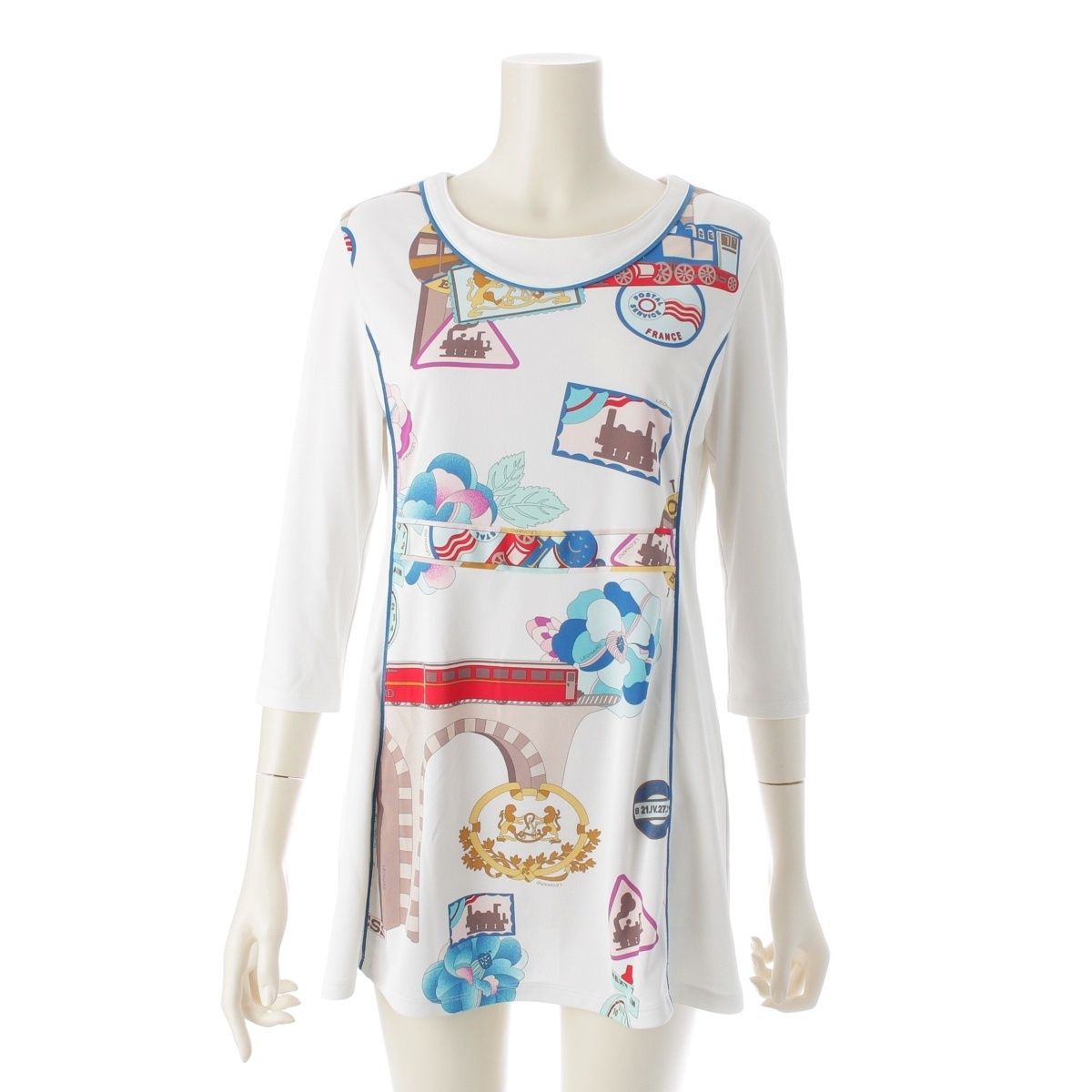 レオナールスポーツ フラワー 花柄 汽車 ワンピース ドレス 0548513 ホワイト マルチ 38