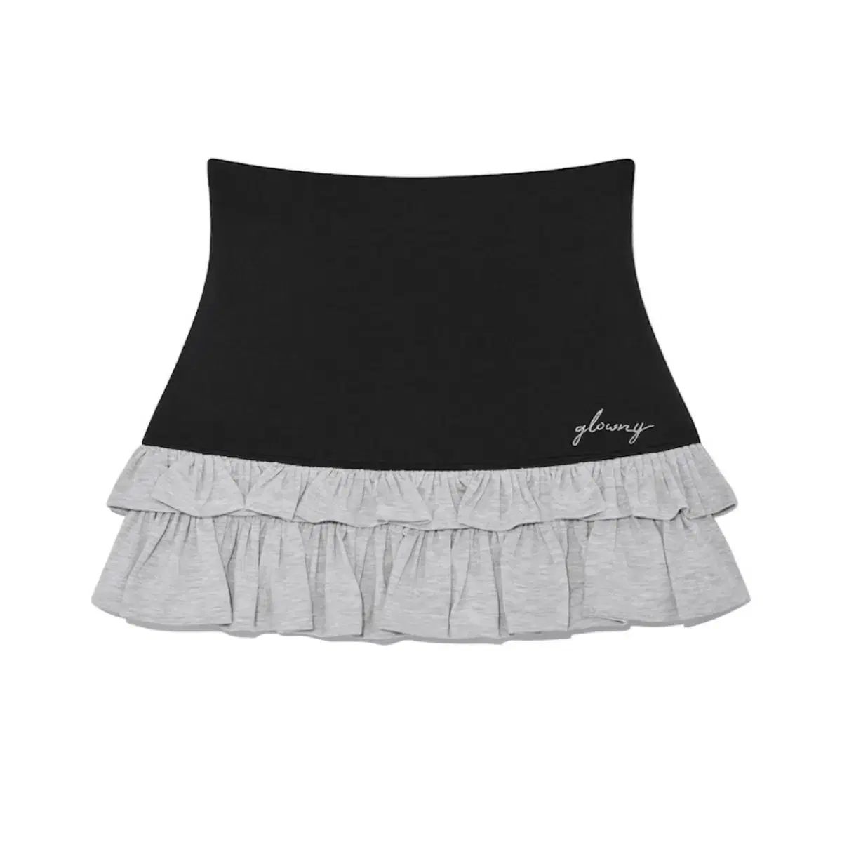 GLOWNY グロウニー ルル フリル ミニ スカート グレー L