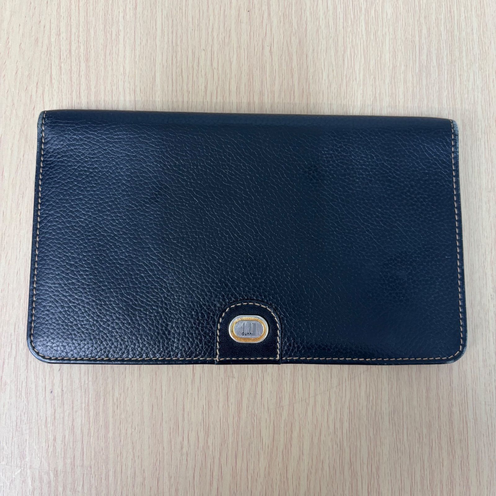【美品】 dunhill ダンヒル 長財布 札入れ レザー シボ加工 ☆美品☆dunhill ダンヒル 長財布 札入れ レザー クロコ型押し