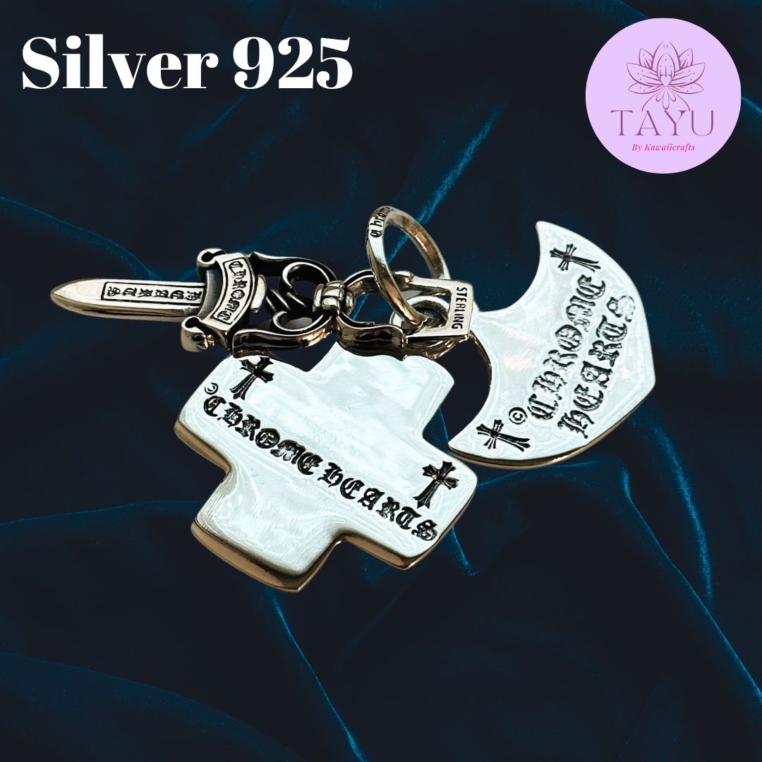 大人気 シルバー925 3トリンケッツチャーム ペンダントトップ 男女兼用