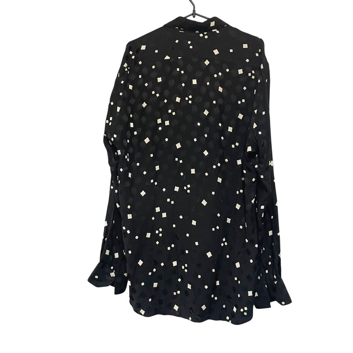 Saint Laurent サンローラン シルクシャツ ブラック 黒 564172 サイズ40 メンズ 長袖 袖ボタン欠損 25015403MY