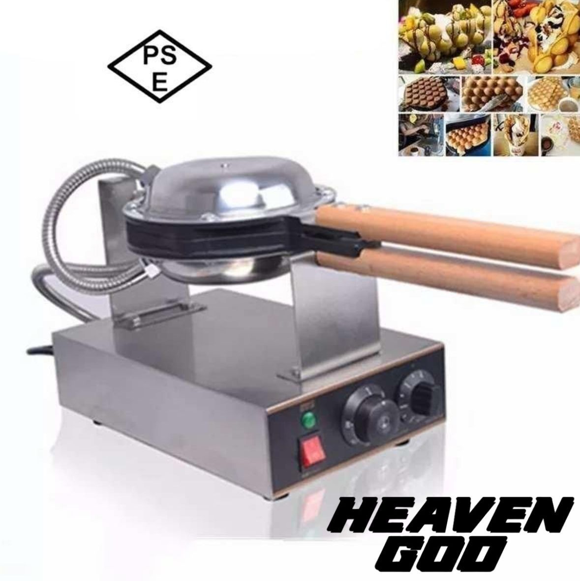 業務用 スイーツ エッグ バブル ワッフルメーカー 110Vクロックス