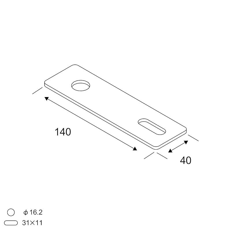 ナテック(Natec) サイドミラー・大型車平板基台 オールステンレス製 ST1 取付穴:Φ16.2(M/N型) 1 - 海外正規品