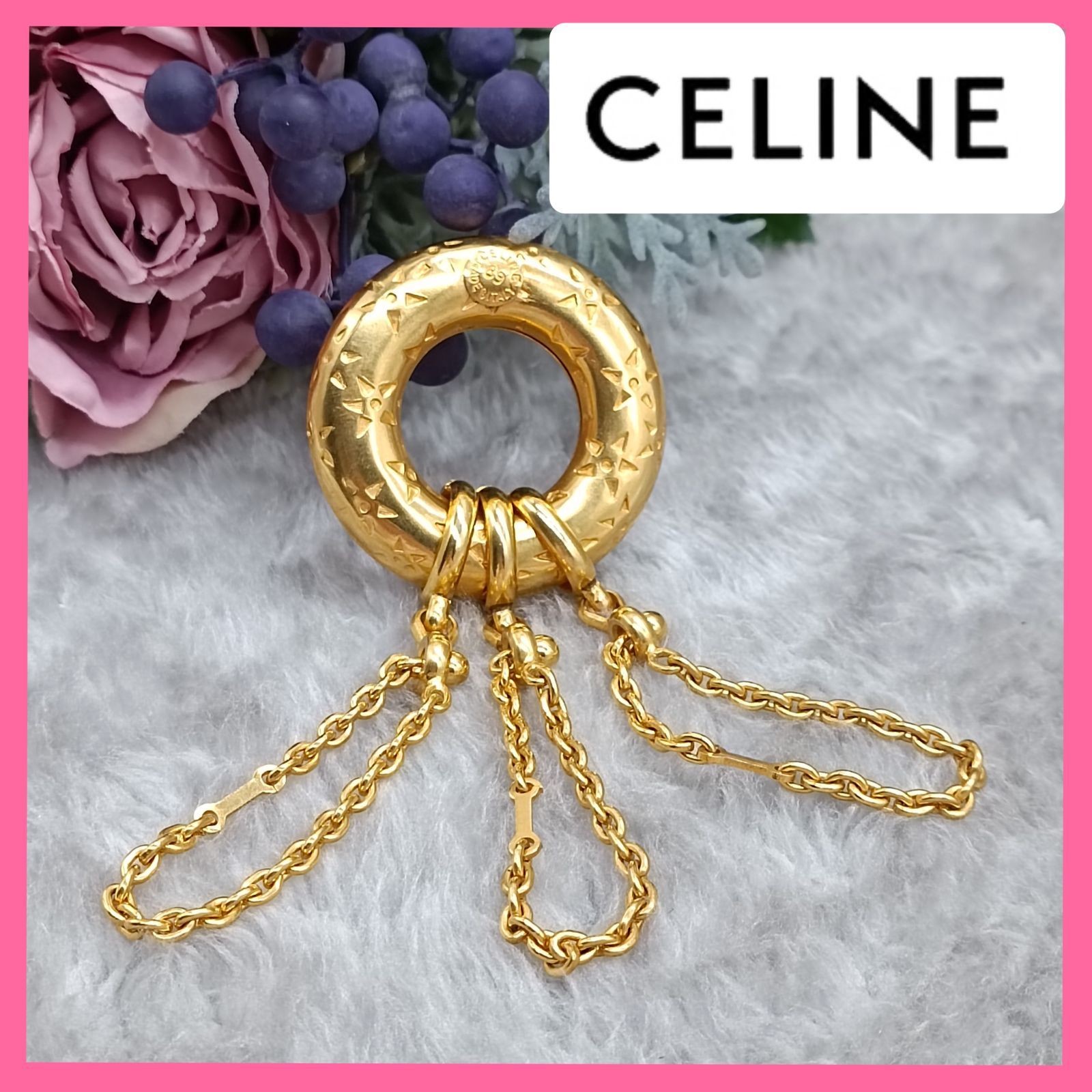 CELINE 》 セリーヌ バッグチャーム キーホルダー キーチェーン スター 